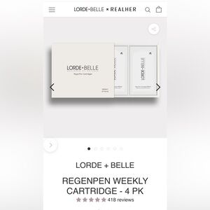 Lorde and Belle Regenpen Cartridges 2 pack for one price